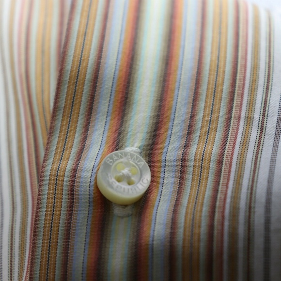 Banana Republic Men’s Large Long Sleeve Striped Dr - Picture 4 of 8